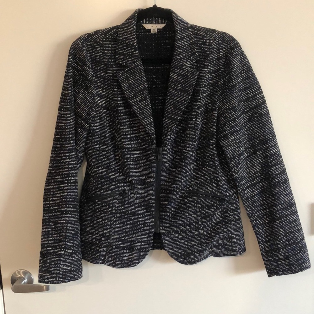 cAbi - Zip Up Navy Blazer
